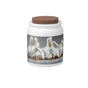 Flock of Pelicans Candy Jar