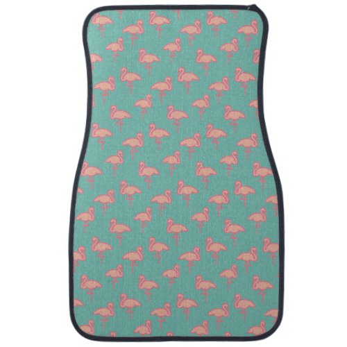 Flock of Pink Flamingos Car Floor Mat