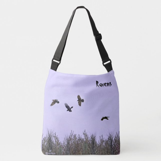 Flock Of Ravens Crossbody Bag (Front)