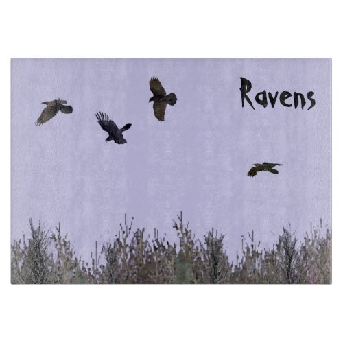 Flock of Ravens Cutting Board