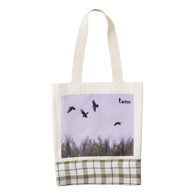 Flock Of Ravens Zazzle HEART Tote Bag (Front)