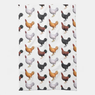Flock Of Roosters Towel
