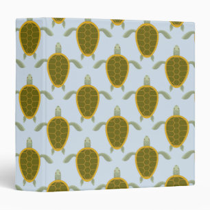 Flock Of Sea Turtles Pattern 3 Ring Binder