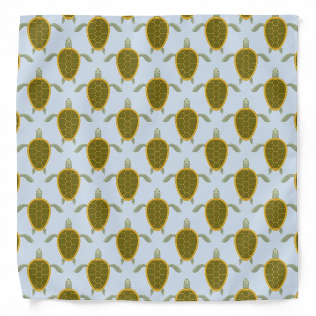 Flock Of Sea Turtles Pattern Bandana (Front)