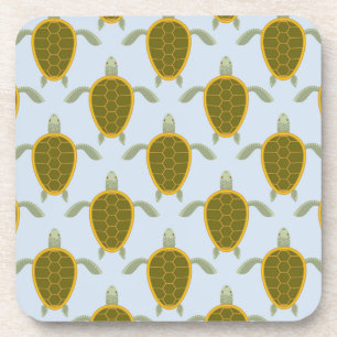 Flock Of Sea Turtles Pattern Beverage Coaster