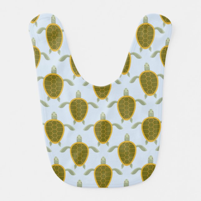 Flock Of Sea Turtles Pattern Bib (Front)