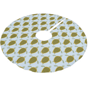 Flock Of Sea Turtles Pattern Brushed Polyester Tree Skirt