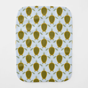 Flock Of Sea Turtles Pattern Burp Cloth