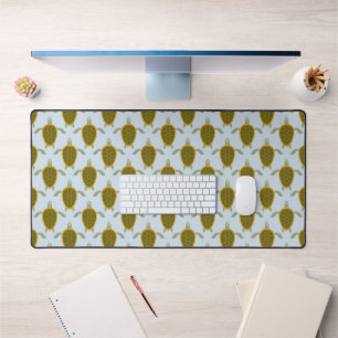 Flock Of Sea Turtles Pattern Desk Mat