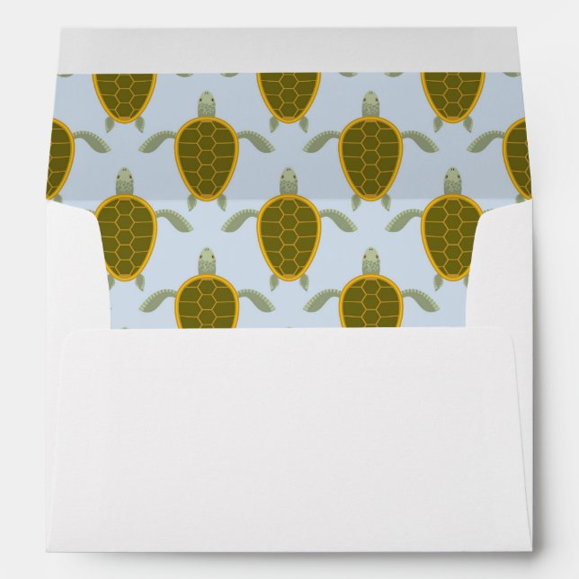 Flock Of Sea Turtles Pattern Envelope (Back (Bottom))