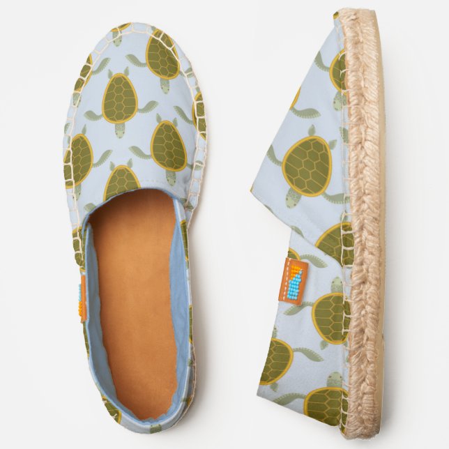 Flock Of Sea Turtles Pattern Espadrilles (Side)