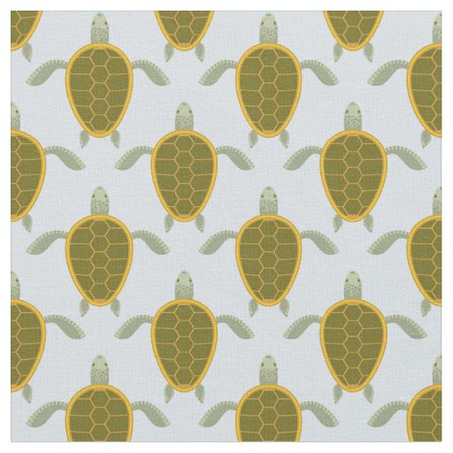 Flock Of Sea Turtles Pattern Fabric