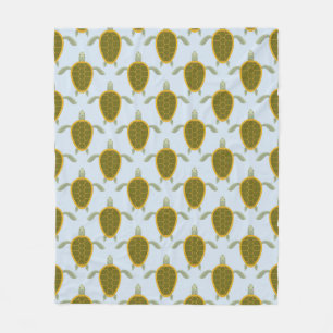 Flock Of Sea Turtles Pattern Fleece Blanket