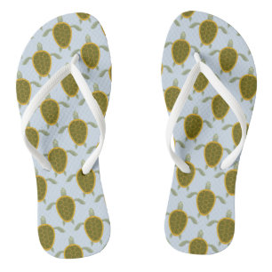 Flock Of Sea Turtles Pattern Flip Flops