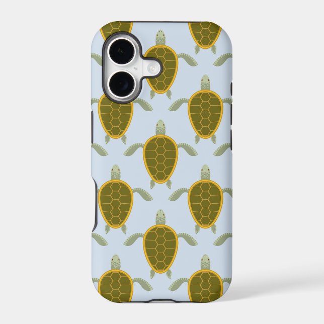 Flock Of Sea Turtles Pattern Iphone Case (Back)