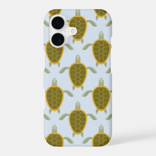 Flock Of Sea Turtles Pattern Iphone Case (Back)