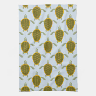 Flock Of Sea Turtles Pattern Kitchen Towel