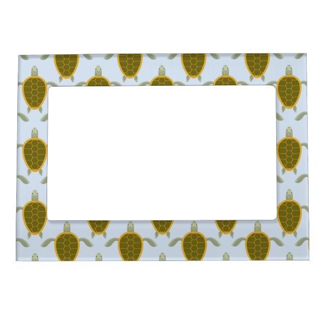 Flock Of Sea Turtles Pattern Magnetic Frame (Front)