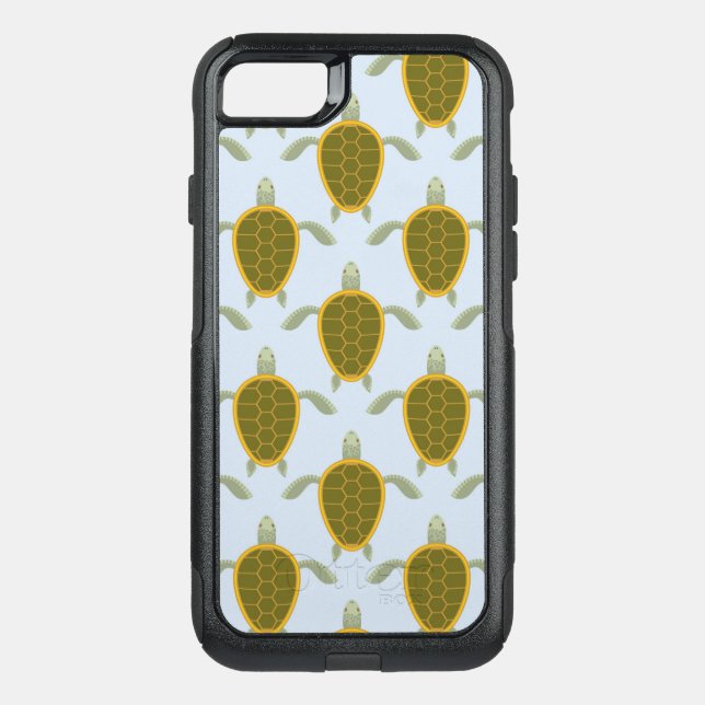 Flock Of Sea Turtles Pattern Otterbox iPhone Case (Back)
