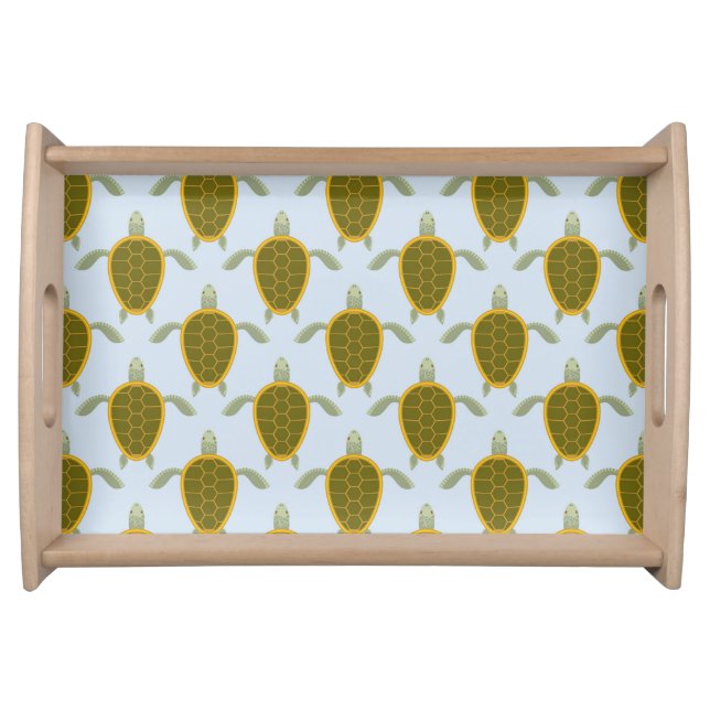 Flock Of Sea Turtles Pattern Serving Tray (Front)