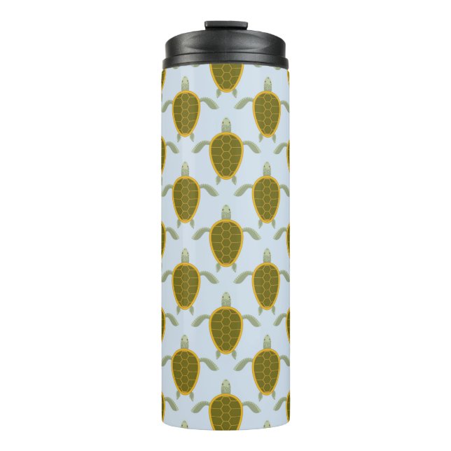 Flock Of Sea Turtles Pattern Thermal Tumbler (Front)