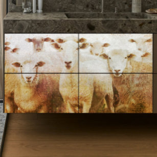 Flock of Sheep Decoupage Tissue Paper
