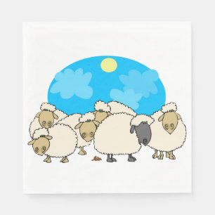 Flock Of Sheep Paper Napkins