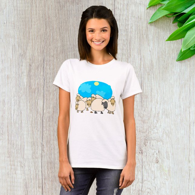 Flock Of Sheep Womens T-Shirt (Creator Uploaded)
