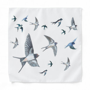  Flock of swallow birds flying  Bandana