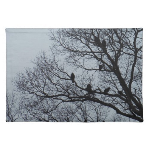 Flock of Vultures in a winter tree Placemat