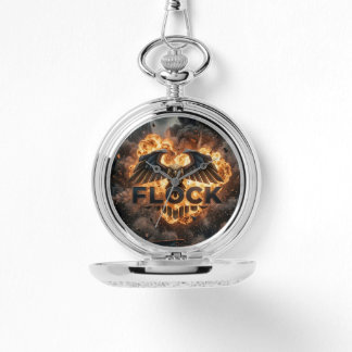 FLOCK Racing Flame wings Emblem Keychain Watch
