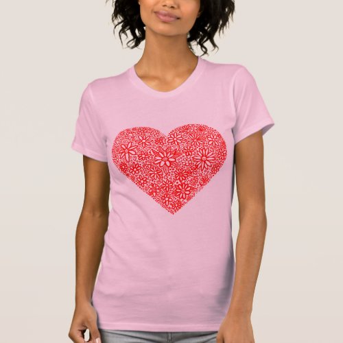 Flocked Heart _ Customized T_Shirt