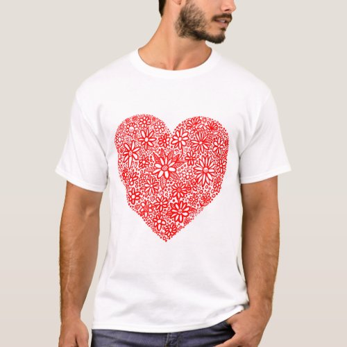 Flocked Heart _ Customized T_Shirt