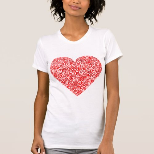 Flocked Heart _ Customized T_Shirt
