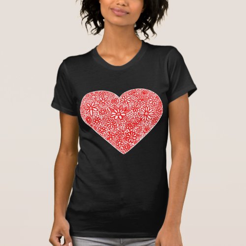 Flocked Heart T_Shirt