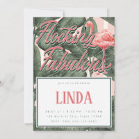Flocking Fabulous Invitation - Flamingo Theme