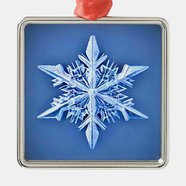 Flocon de neige - snowflake metal ornament (Front)