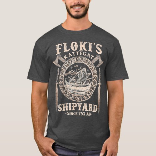 Flokis Shipyard Kattegat Viking Ship And Sword T G T_Shirt