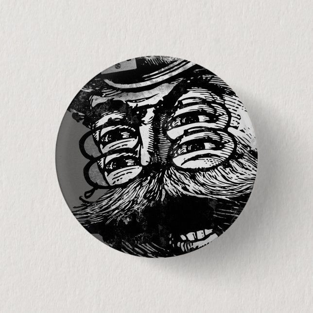 FLomm Villains: Screaming ThWINGh! Pinback Button (Front)