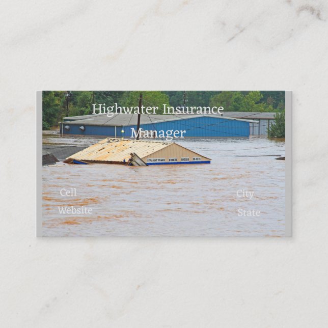 flood building catastrophe natural disaster   business card (Front)
