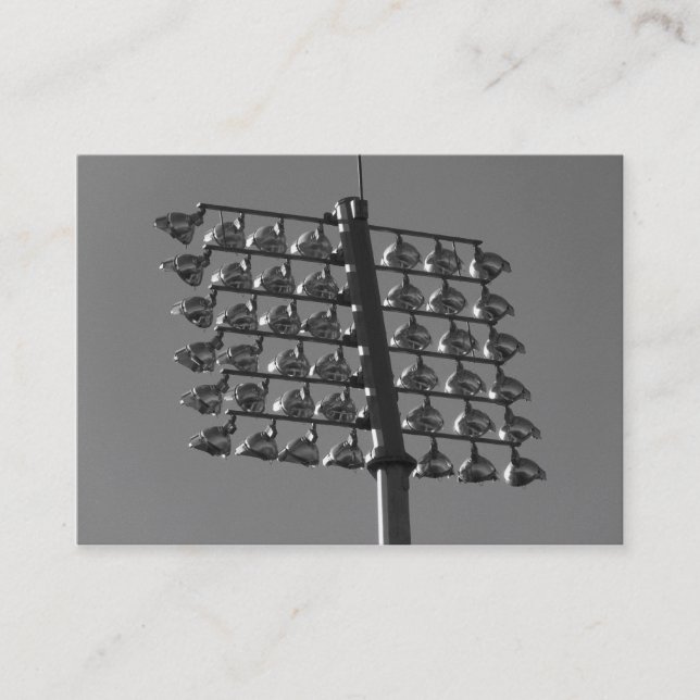 Flood Lights (B&W) Business Card (Front)