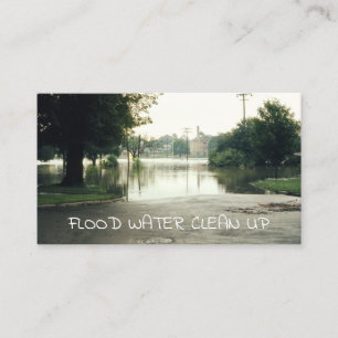 Flood Water Clean Up Business Card