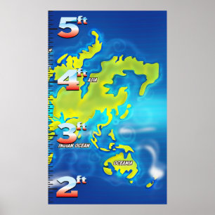 Flooded Earth Map  Growth Chart
