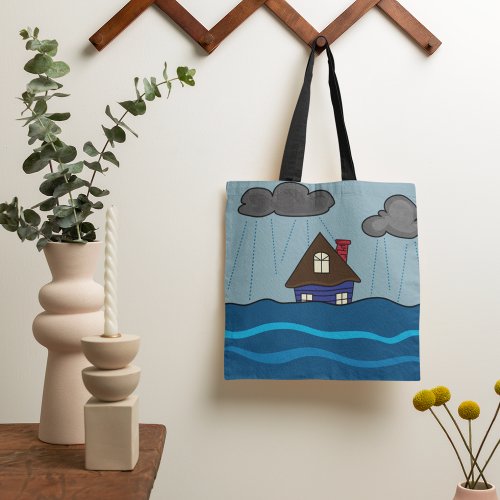 Flooded House Tote Bag