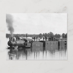 Flooded Train, 1904 Postcard