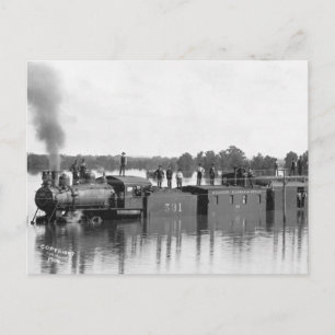Flooded Train, 1904 Postcard