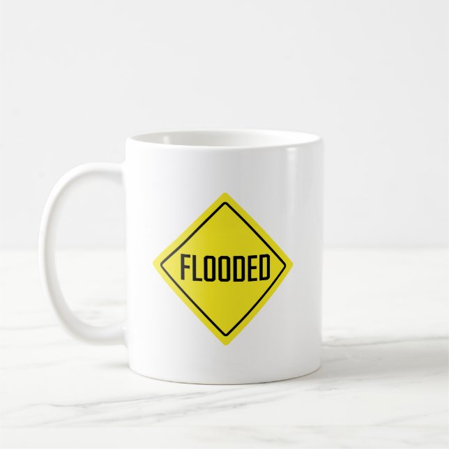 Flooded Warning Sign | Classic Mug (Left)