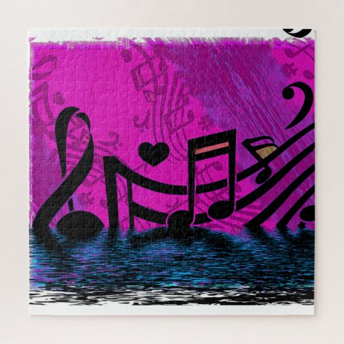Flooding In _ Musical Notes  Jigsaw Puzzle