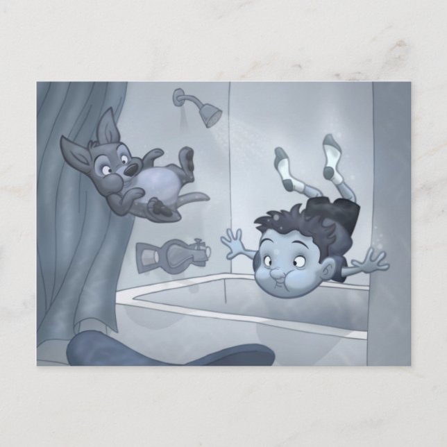 “Flooding the House” Postcard (Front)