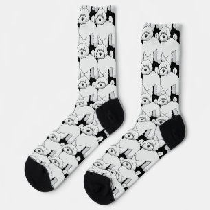 Floofy Cute Dog Pattern Socks